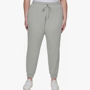 NWT Marc New York by Andrew Marc Womens Ribbed Midweight Jogger (Size 3X Cement)